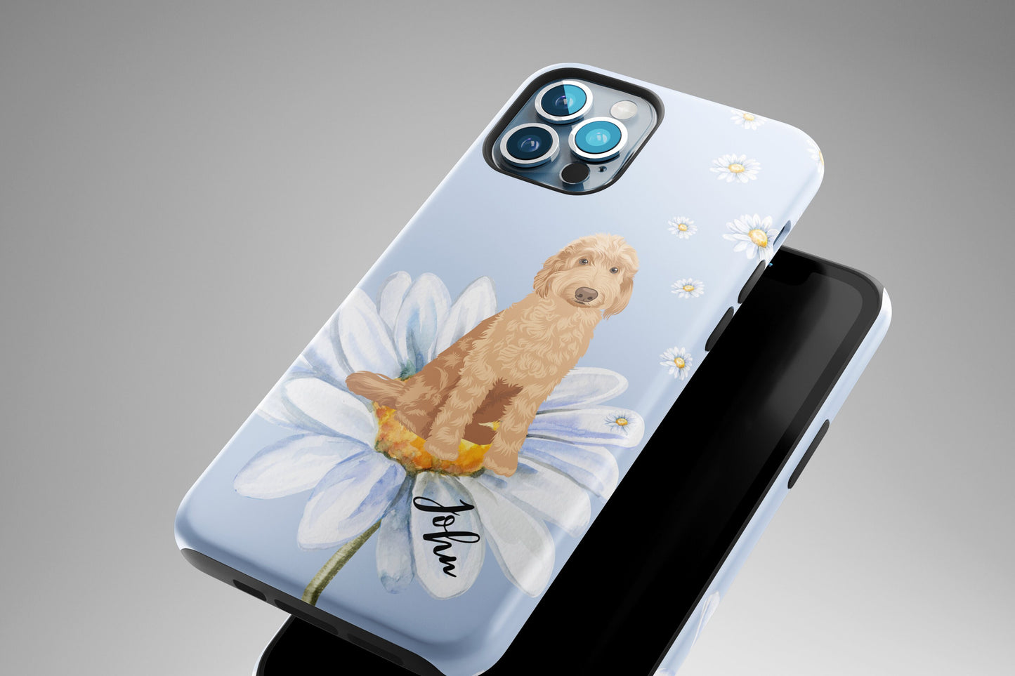 Cottagecore Goldendoodle phone case, Golden doodle gift, mothers day gift, flower mom birthday gift, doodle mom gift, cockapoo gifts, cavapo