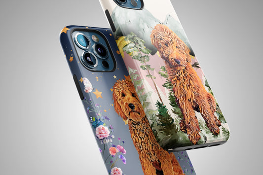 Goldendoodle Phone case, Dog Phone Case, Golden doodle Gift, Portrait Dog iPhone 14 case, Labradoodle, Doodle Christmas Gift, Doodle Mama