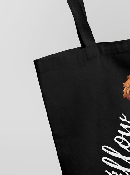 Red Golden doodle tote bag with pocket, gdoodle gift, best friend birthday gift, red cockapoo bag, girlfriend valentines day gift