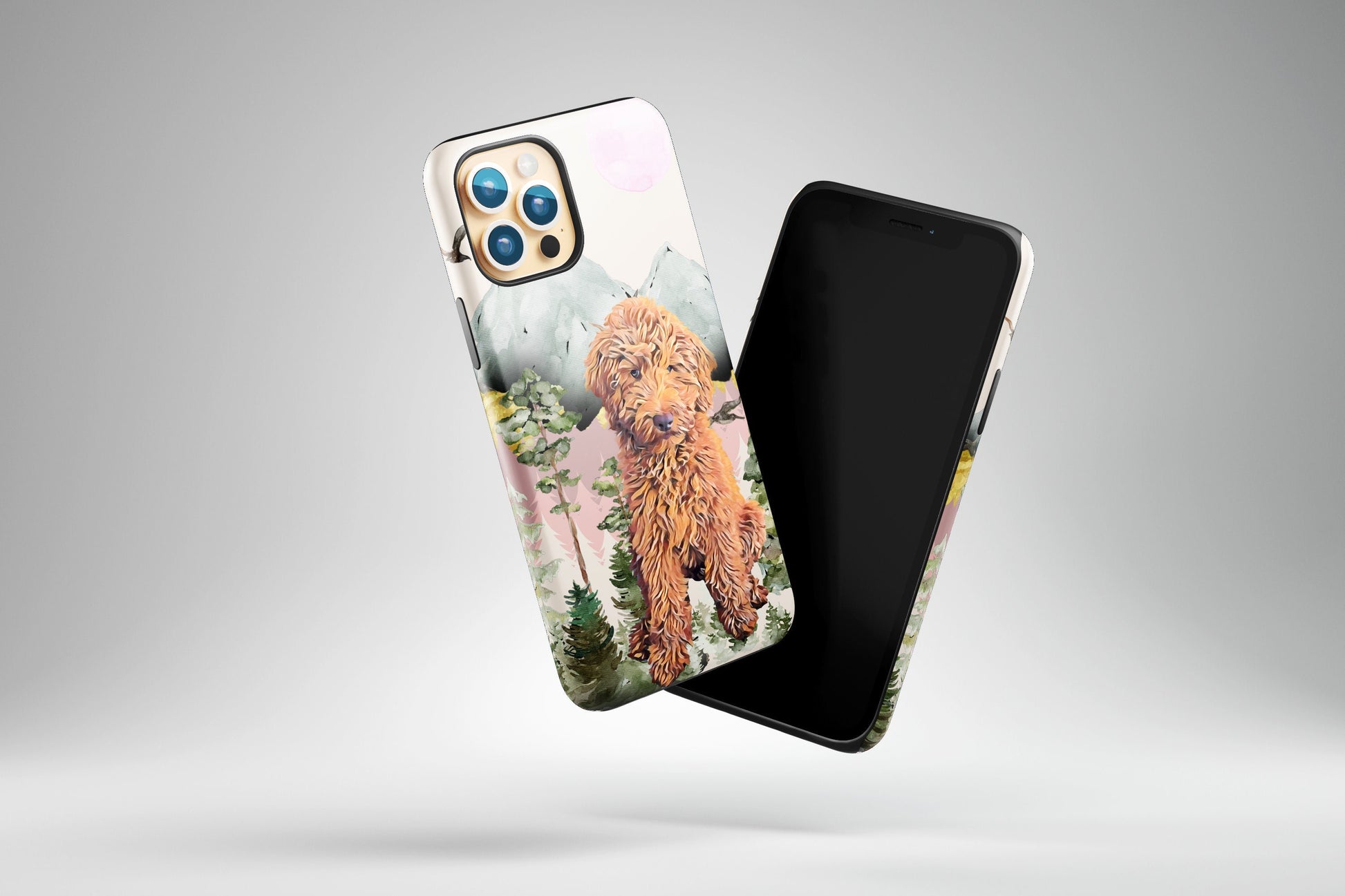 Golden doodle case for iphone, doodle mom gift, doodle lover gift, dog mom phone cover, black labradoodle phone case, bernedoodle phone case