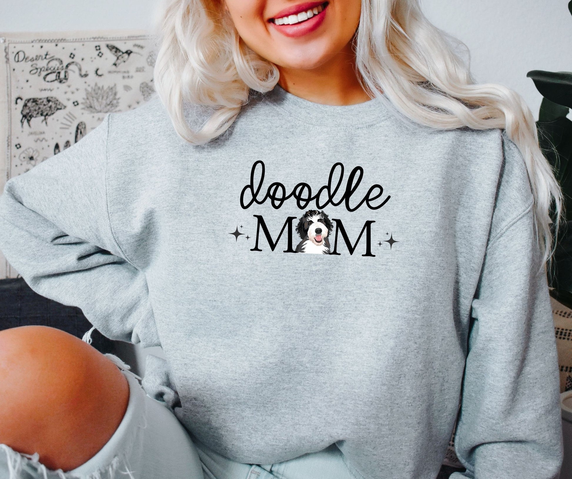 Bernedoodle Mama Sweatshirt Doodle Mom T-shirt Doodle Sweatshirt Labradoodle Crewneck Dog Mom Apparel Doodle Puppy Gifts Dog Parent Shirt