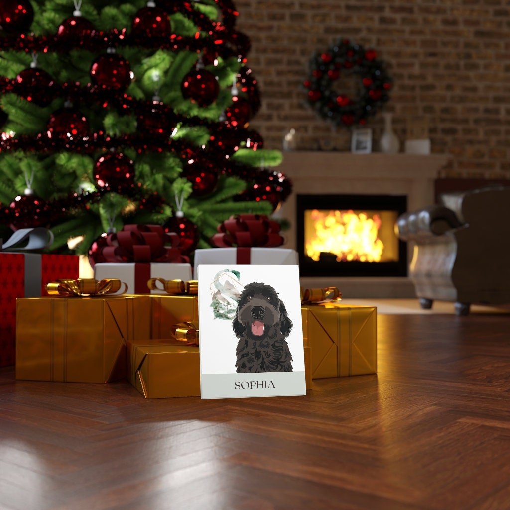 Personalized Goldendoodle wall art canva, black golden doodle gifts, cockapoo wall art, cavapoo gifts, doodle dog mom canva