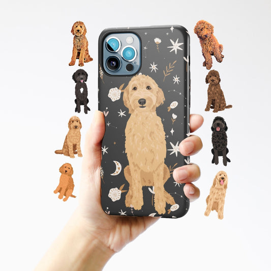 Goldendoodle Phone case, Dog Phone Case, Golden doodle Gift, Portrait Dog iPhone 14 case, Labradoodle, Doodle Christmas Gift, Doodle Mama