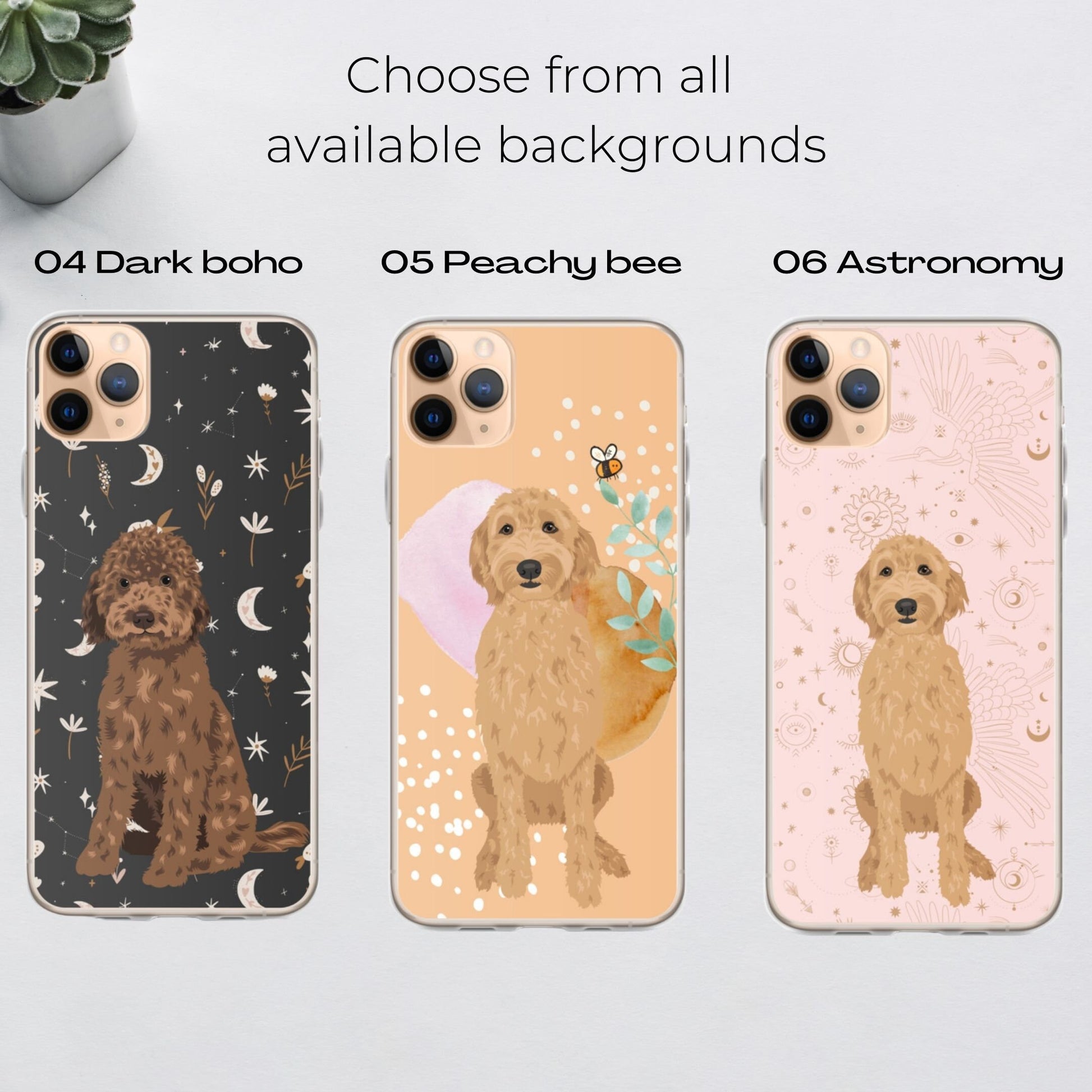 Goldendoodle Phone case, Dog Phone Case, Golden doodle Gift, Portrait Dog iPhone 14 case, Labradoodle, Doodle Christmas Gift, Doodle Mama