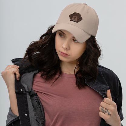Chocolate Labrador Hat Embroidered, Labrador Retriever Gifts, Retriever Dad Hat, Retriever Mom Hat, Baseball Cap, Dad Hat, Mother Gift