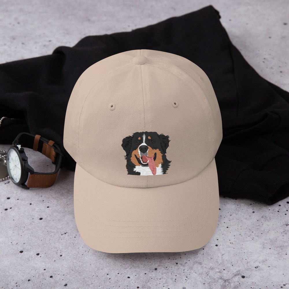 Bernese Mountain Dog Hat Embroidered, Bernese Dad Hat, Bernese Christmas Gifts, Bernese Mom Baseball Cap, Bernese Owner Gifts, Gift for Wife