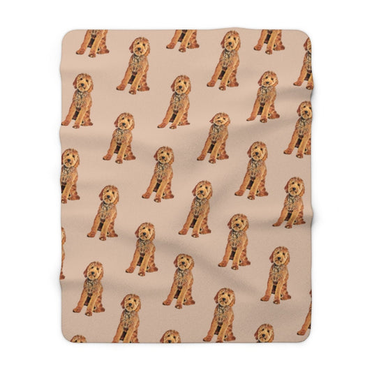 Goldendoodle Blanket, Sherpa Fleece Blanket, Goldendoodle Gifts, Doodle Mom Gift, Doodle Dad Gift, Doodle Baby Blanket, Dog Bed Blanket