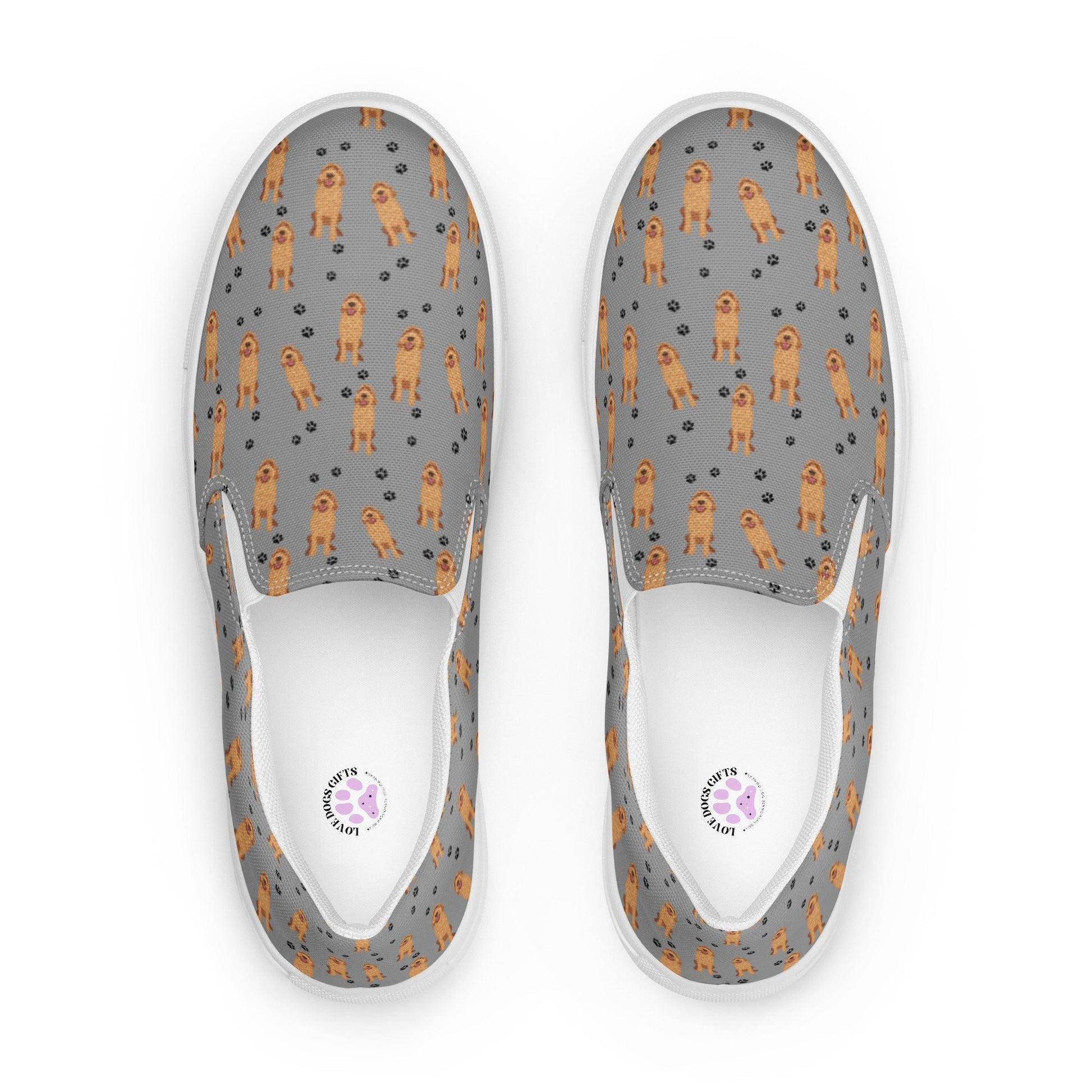 Goldendoodle Women’s Canvas Shoes, Pet Owner Gifts, Doodle Lover Gifts, Labradoodle Shoes, Goldendoodle Gifts, Dog Print Shoes, Dog Mom Shoe