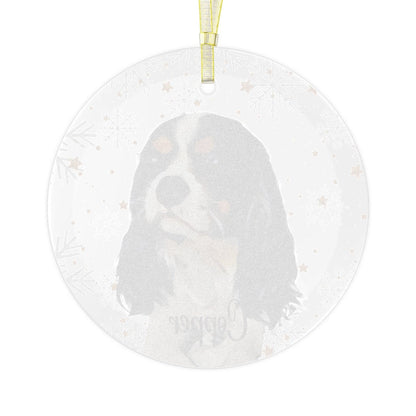 King Charles Cavalier Spaniel Ornament, Glass Christmas Ornament, Spaniel Dad Gift, Spaniel Mom Gift, Dog Mom Christmas Stocking Stuffer