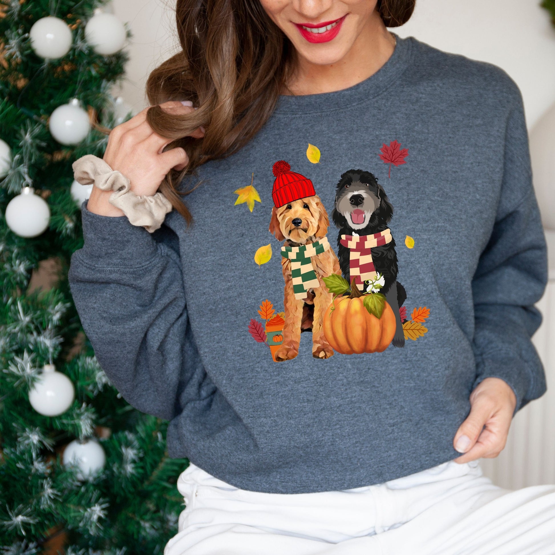 Pumpkin Goldendoodle Fall Sweatshirt, Crewneck Sweatshirt, Golden Doodle Halloween Shirt, Life is Golden, Labradoodle, Dog Mom Sweatshirt