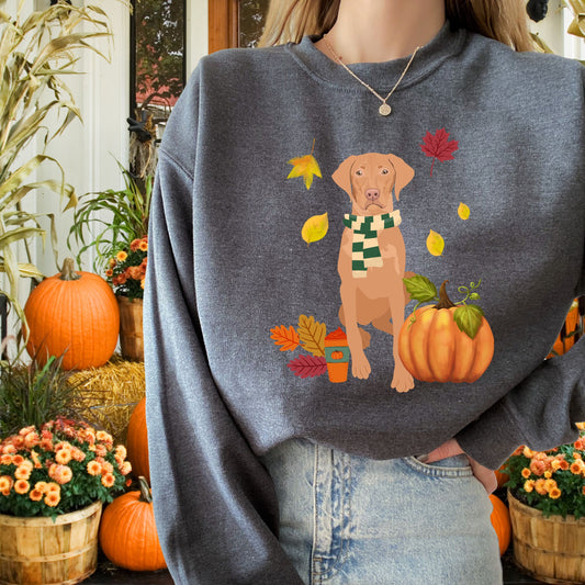 Vizsla Fall Sweatshirt, Vizsla Gifts, Vizsla Mom Shirt, Vizsla Dad Crewneck, Viszla shirt, Vizsla Lover Gifts, Vizsla Christmas Gifts
