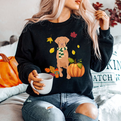 Vizsla Fall Sweatshirt, Vizsla Gifts, Vizsla Mom Shirt, Vizsla Dad Crewneck, Viszla shirt, Vizsla Lover Gifts, Vizsla Christmas Gifts