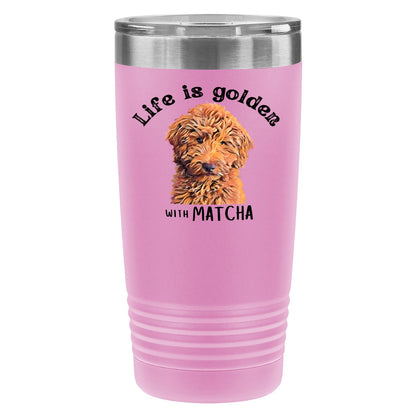 Life is Golden Goldendoodle Tumbler, Golden Doodle Gifts, Labradoodle, Bernedoodle, Cockapoo, Dog Mom Tumbler, Doodle Dad Gifts, Doodle Mom