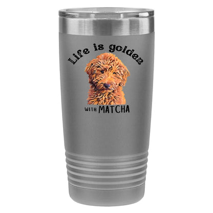 Life is Golden Goldendoodle Tumbler, Golden Doodle Gifts, Labradoodle, Bernedoodle, Cockapoo, Dog Mom Tumbler, Doodle Dad Gifts, Doodle Mom