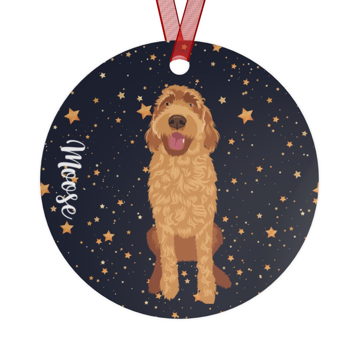 F1b Goldendoodle Ornament, Metal Ornament, Doodle Holiday Decor, Labradoodle Ornament, Dog Christmas Ornament, Dog Mom Gifts, Dog Dad Gifts