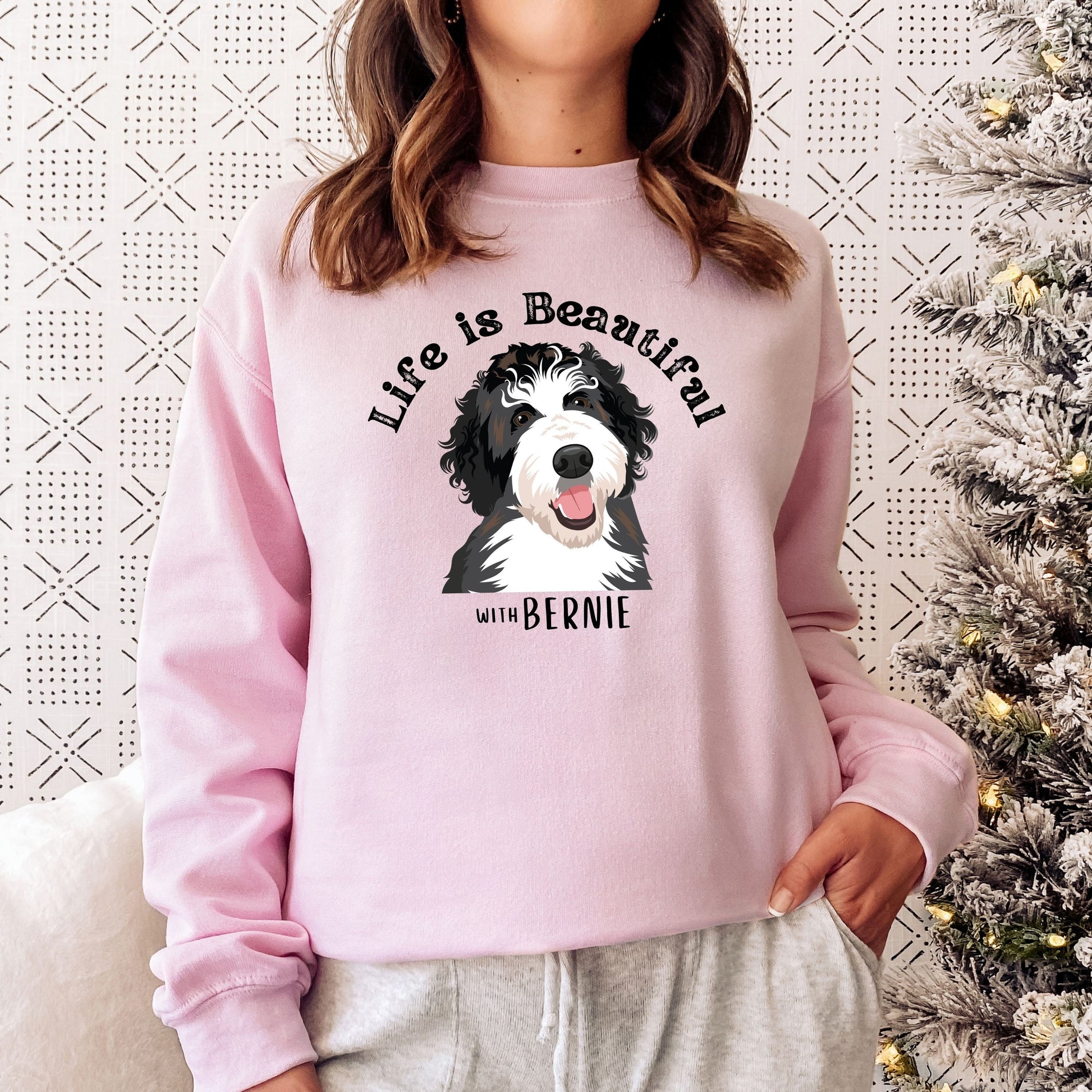Bernedoodle Sweatshirt, Bernedoodle Mom Shirt, Bernedoodle Gifts, Dog Mom Crewneck Sweatshirt, Bernedoodle dad, Mini Bernedoodle, Dog Mama
