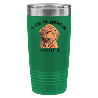 Life is Golden Goldendoodle Tumbler, Golden Doodle Gifts, Labradoodle, Bernedoodle, Cockapoo, Dog Mom Tumbler, Doodle Dad Gifts, Doodle Mom