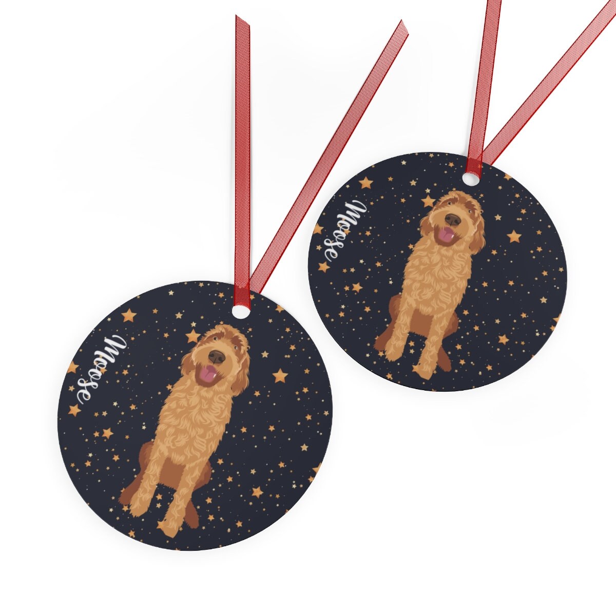 F1b Goldendoodle Ornament, Metal Ornament, Doodle Holiday Decor, Labradoodle Ornament, Dog Christmas Ornament, Dog Mom Gifts, Dog Dad Gifts
