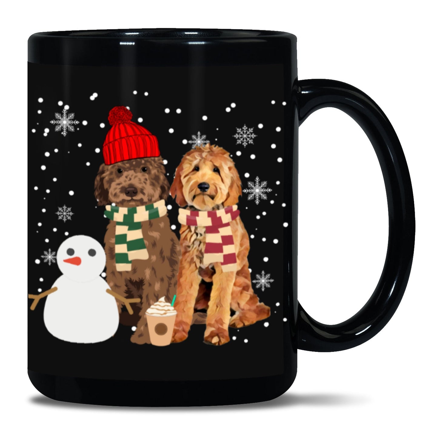 Christmas Goldendoodle Mug 15oz, Winter Wonderland Mug, Dog Mom Mug, Doodle Mom Gifts, Large Coffee Mug, Labradoodle Mug, Bernedoodle Mug