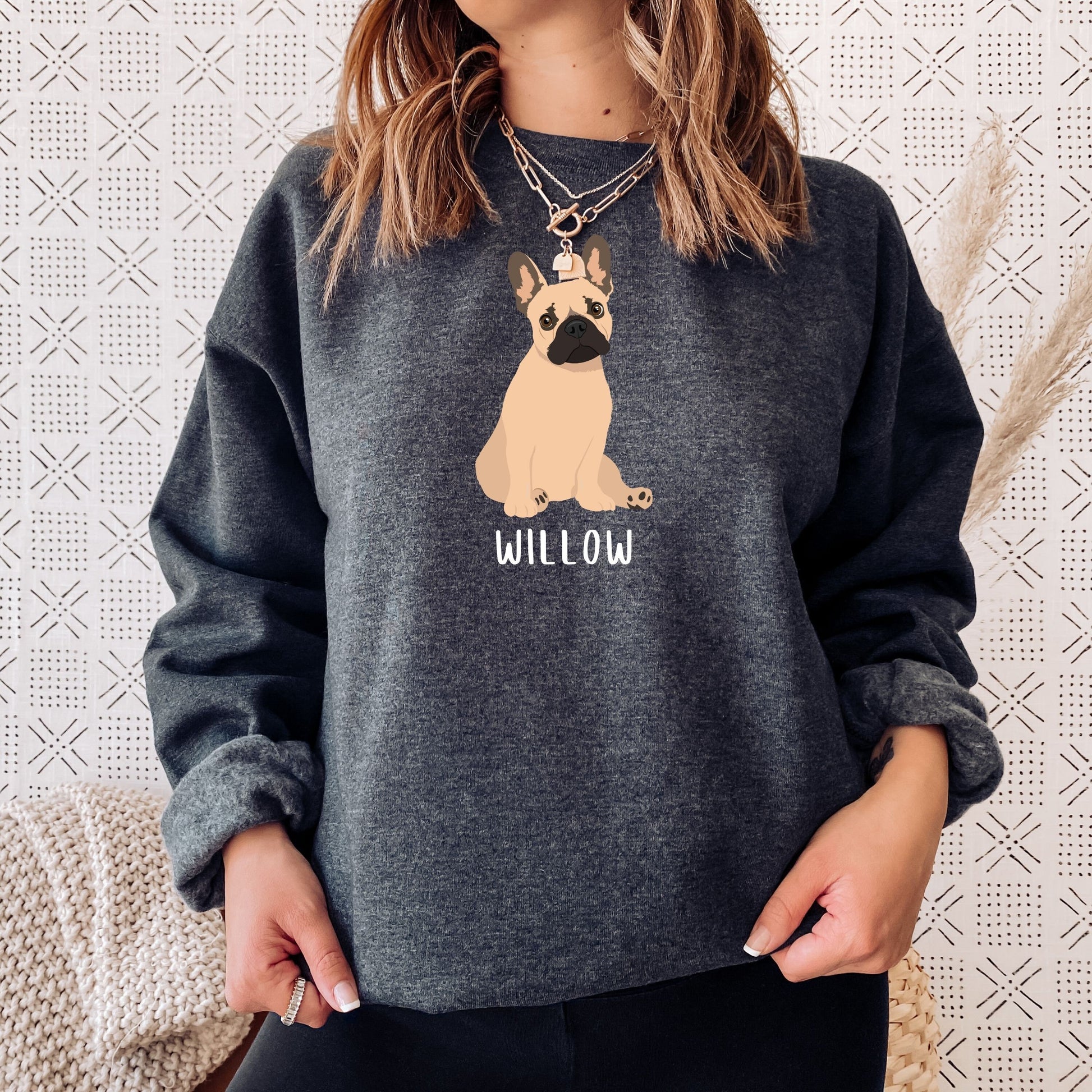 French Bulldog Sweatshirt, Personalized Dog Mom Sweatshirt, Frenchie Mom Shirt, Christmas French Bulldog Gifts, Frenchie Dad Sweater