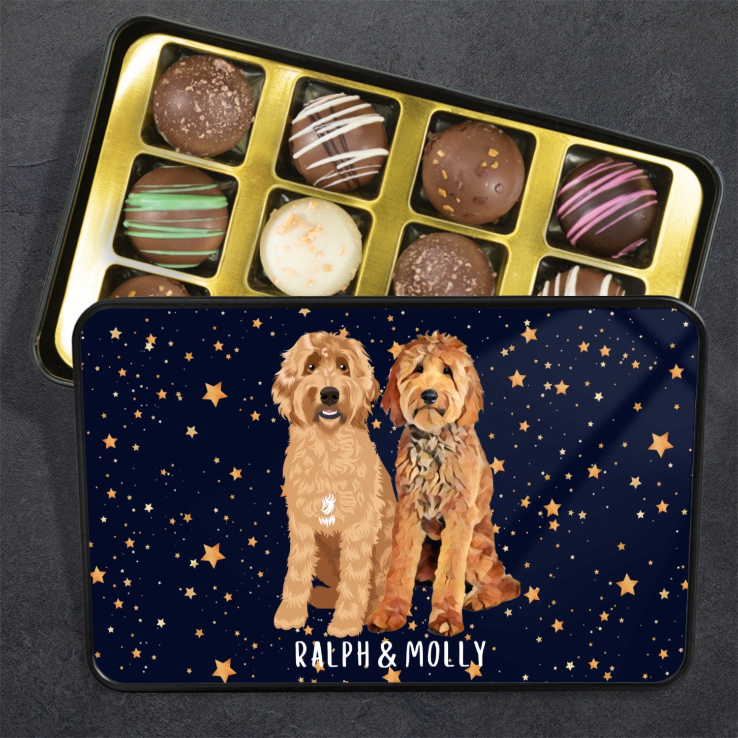 Goldendoodle Truffle Box 12, Goldendoodle Gifts, Doodle Mom Gift, Labradoodle Gifts, Doodle Dad Gifts, Doodle Lover Gifts, Doodle Christmas