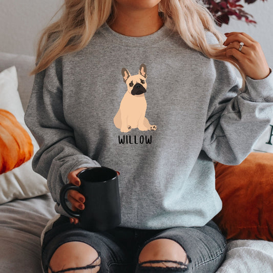 French Bulldog Sweatshirt, Personalized Dog Mom Sweatshirt, Frenchie Mom Shirt, Christmas French Bulldog Gifts, Frenchie Dad Sweater