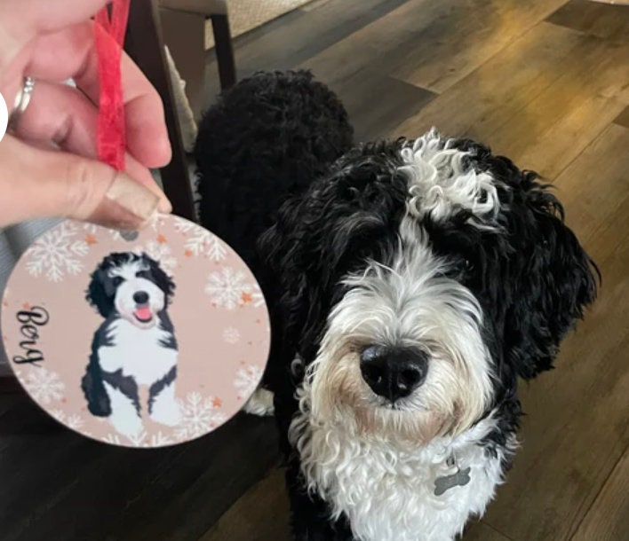 F1b Goldendoodle Ornament, Metal Ornament, Doodle Holiday Decor, Labradoodle Ornament, Retro Christmas, Doodle Mom Gift, Doodle Dad Gifts