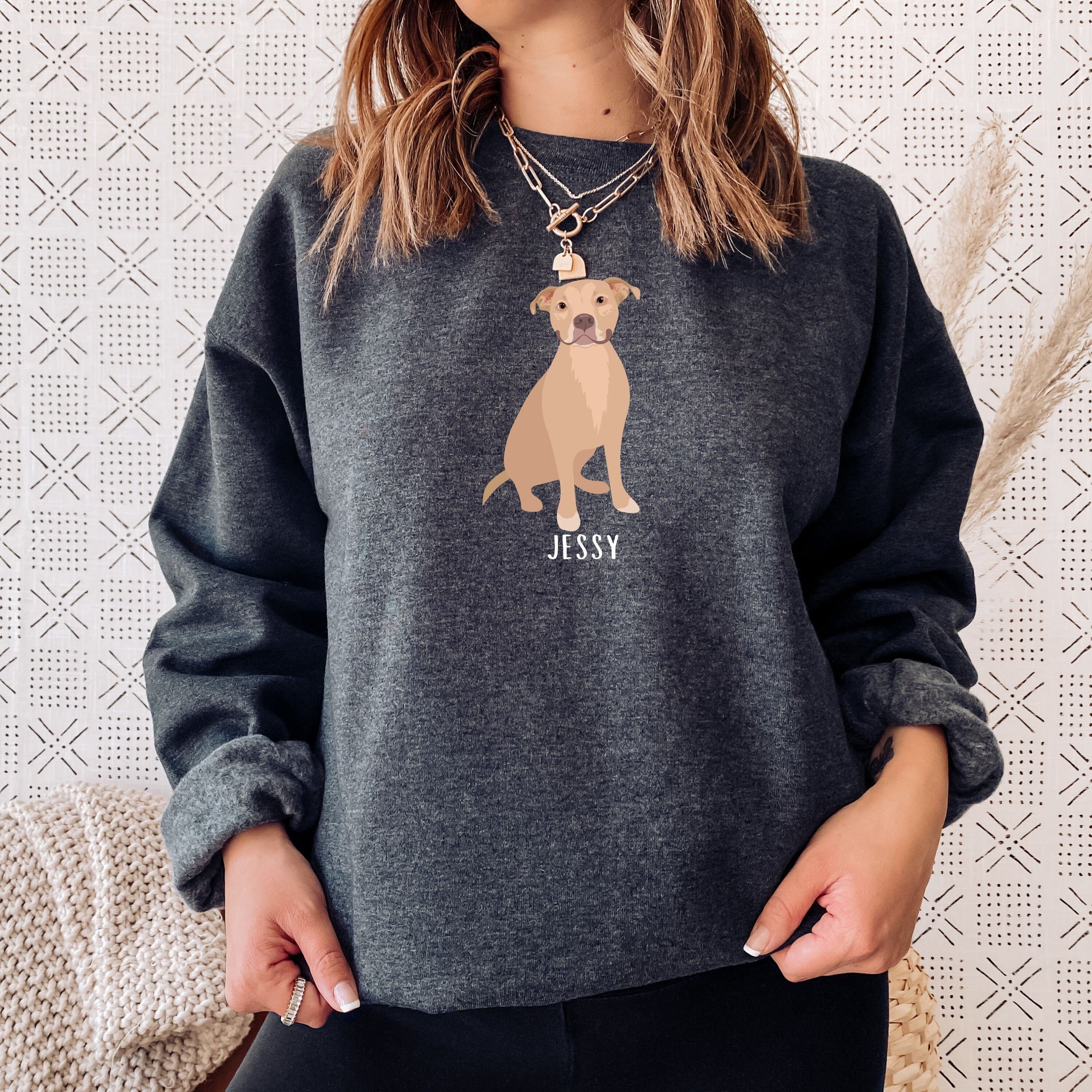 Name Pitbull Sweatshirt, Pitbull Gifts, Staffordshire Bull Terrier, Christmas Pitbull Sweater, American Pit Bull Halloween, Pitbull mama