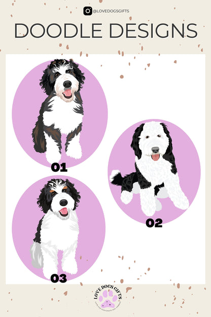 Bernedoodle Ornament Sand, Metal Ornament, Doodle Holiday Decor, Bernedoodle Gifts, Doodle Mom Gifts, Bernedoodle Dad Gifts, Dog Christmas