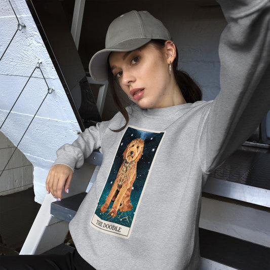 Golden Doodle Tarot Sweatshirt, Tarot Card Sweater