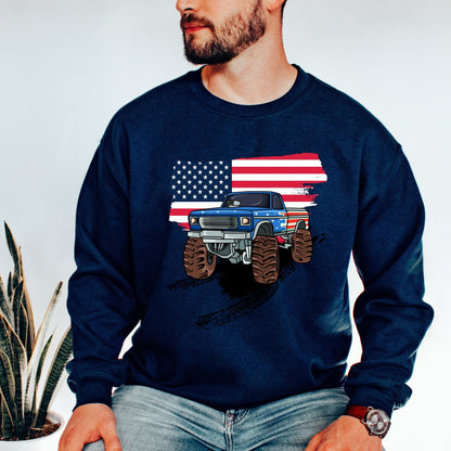 American Offroad Sweatshirt, Offroad Sweater, USA Flag Sweatshirt, US Offroad, 4th of july shirt, usa birthday gift, Ameican Flag