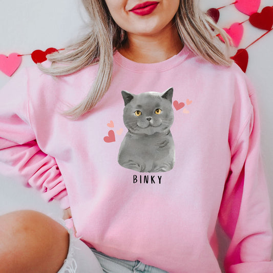 British Shorthair Sweatshirt, Cat Mom Sweatshirt, Personalized Cat Shirt, Funny Cat Shirt, Cat Lover Gifts, Cat Owner Gifts, Kitten Sweater