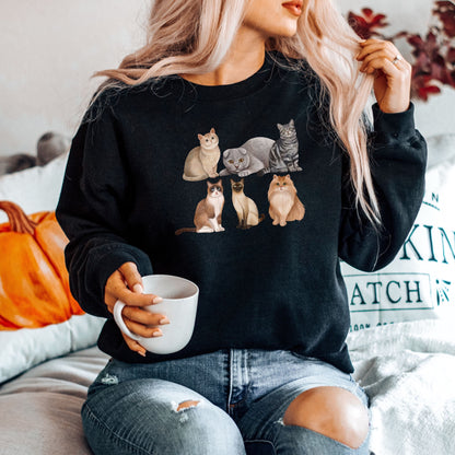 Cat Mom Sweatshirt, Show Me Your Kitties, Cat Sweatshirt, Cat Owner Gifts, Cat Lover Shirt, British Shorthair Sweatshirt, Funny Cat Shirt