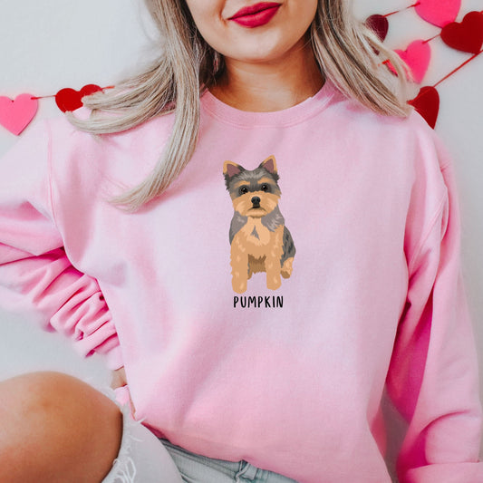 Yorkie Puppy Sweatshirt, Yorkshire Terrier, Yorkie Gifts, Yorkie Mom Shirt, Dog Sweater, Terrier Dad Shirt, Yorkie Dogs, Yorkie Lover Gifts