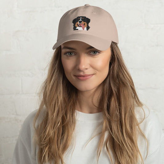 Bernese Mountain Dog Hat Embroidered, Bernese Dad Hat, Bernese Christmas Gifts, Bernese Mom Baseball Cap, Bernese Owner Gifts, Gift for Wife