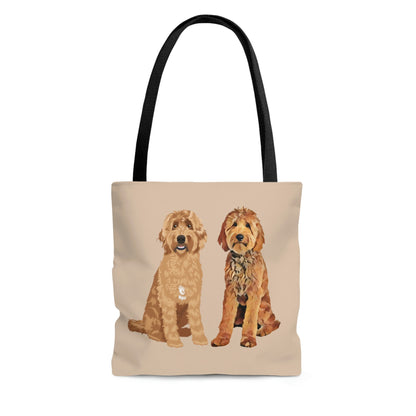 Golden doodle tote bag