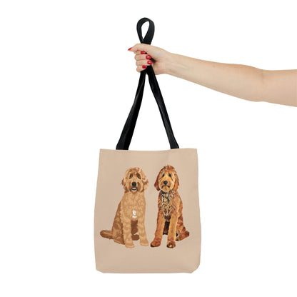 Golden doodle tote bag