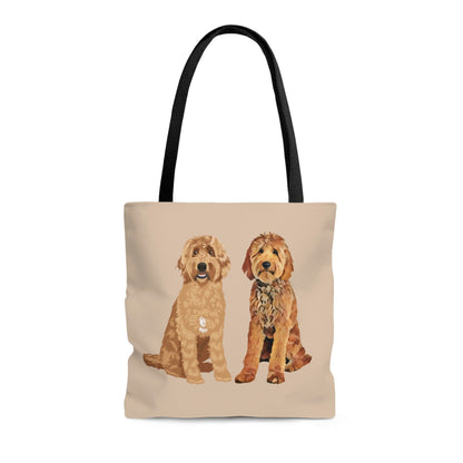Golden doodle tote bag