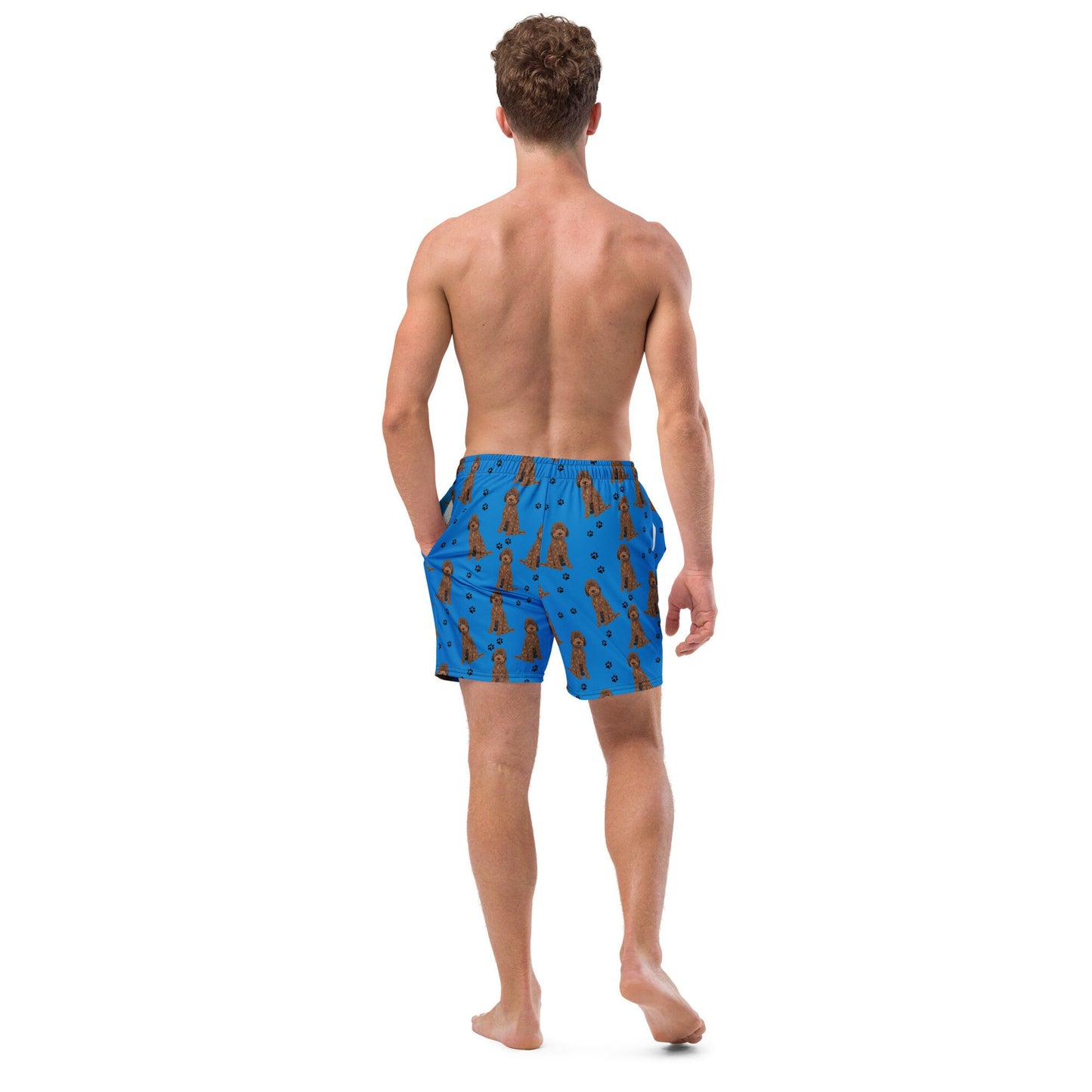 Goldendoodle summer swim shorts for men, swim trunks for teenagers, boyfriend swimshort, husband gift, mens summer swimwear collection 2023