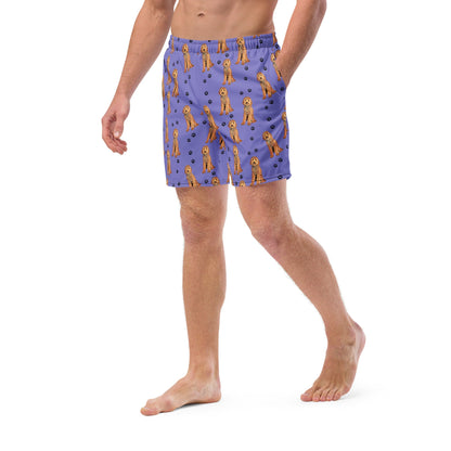 Lavender Goldendoodle summer swim shorts for men, lavender swim trunks teenager, boyfriend swimshort, husband gift, swimwear collection 2023