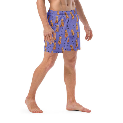 Lavender Goldendoodle summer swim shorts for men, lavender swim trunks teenager, boyfriend swimshort, husband gift, swimwear collection 2023