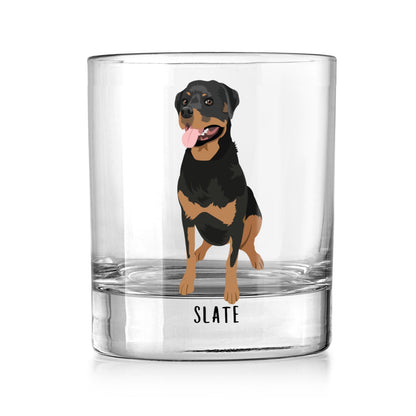 Rottweiler whiskey glass, rottweiler gifts, rottweiler dad gifts, rottie mom gifts, i love rotties, rottweiler lover gift