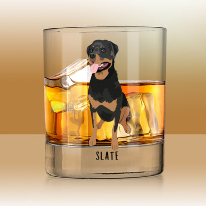 Rottweiler whiskey glass, rottweiler gifts, rottweiler dad gifts, rottie mom gifts, i love rotties, rottweiler lover gift