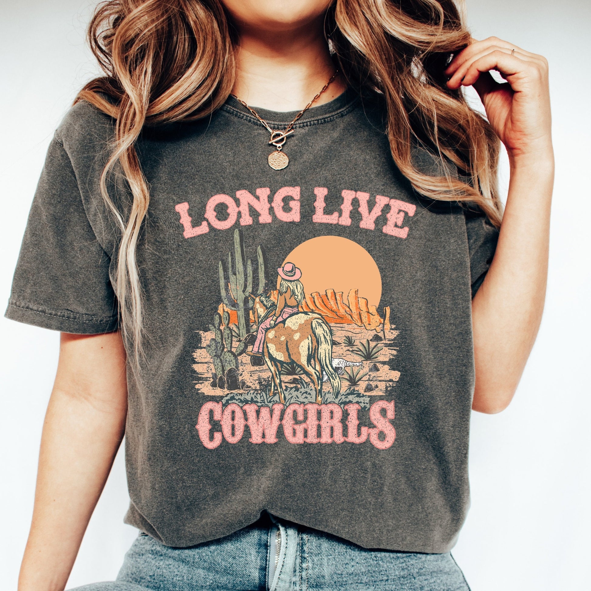 Long live cowgirls tee, comfort colors vintage inspired t-shirt, comfort colors shirt, Nashville tee, music city, tennessee tee, cowboy tee