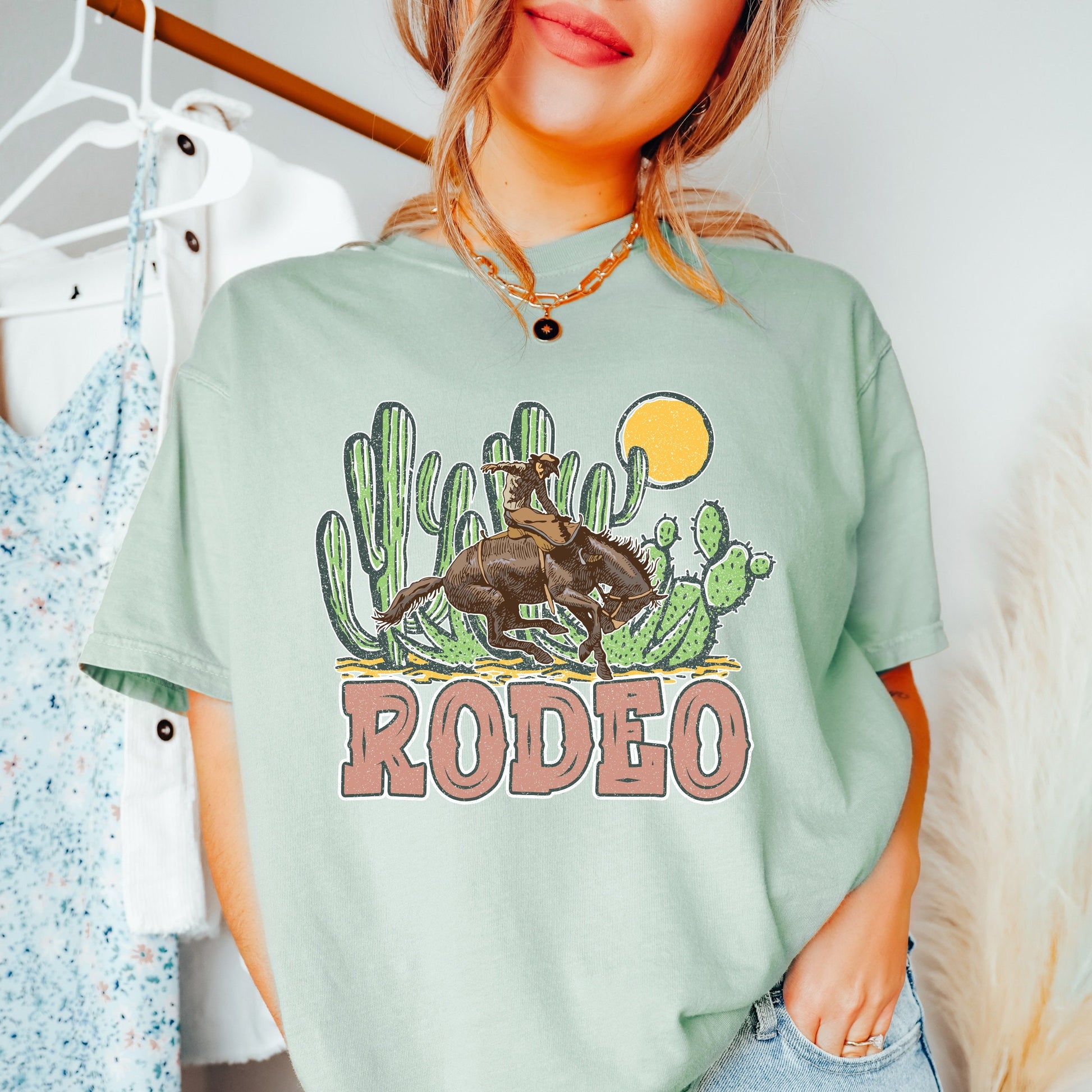 Rodeo cowgirl t-shirt, cowgirls tee, comfort colors vintage inspired tshirt, comfort colors shirt, western Nashville gifts, tennessee gifts