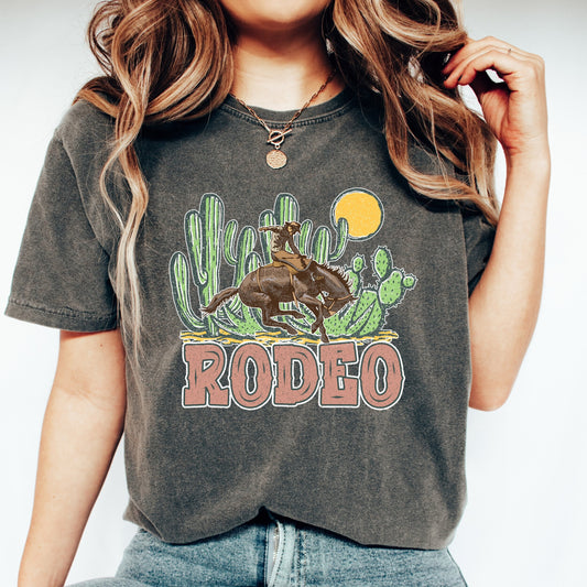 Rodeo cowgirl t-shirt, cowgirls tee, comfort colors vintage inspired tshirt, comfort colors shirt, western Nashville gifts, tennessee gifts