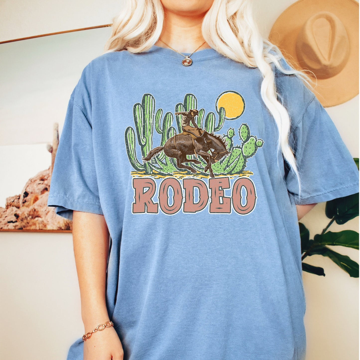 Rodeo cowgirl t-shirt, cowgirls tee, comfort colors vintage inspired tshirt, comfort colors shirt, western Nashville gifts, tennessee gifts