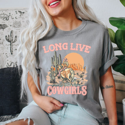 Long live cowgirls tee, comfort colors vintage inspired t-shirt, comfort colors shirt, Nashville tee, music city, tennessee tee, cowboy tee