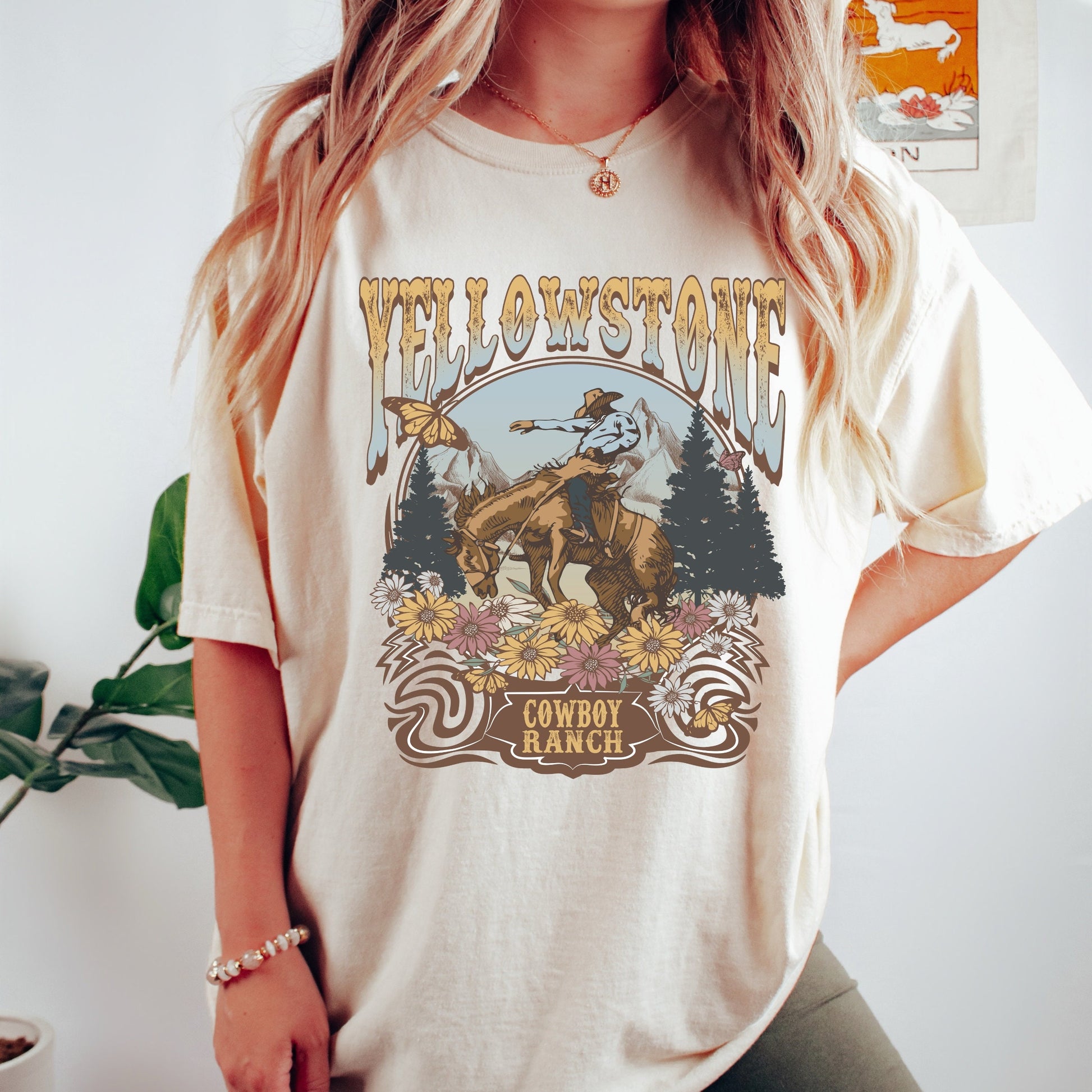 Yellowstone cowboy ranch tee, rodeo cowboy t-shirt, cowgirls tee, comfort colors tshirt, long live the cowgirls, retro Nashville tee