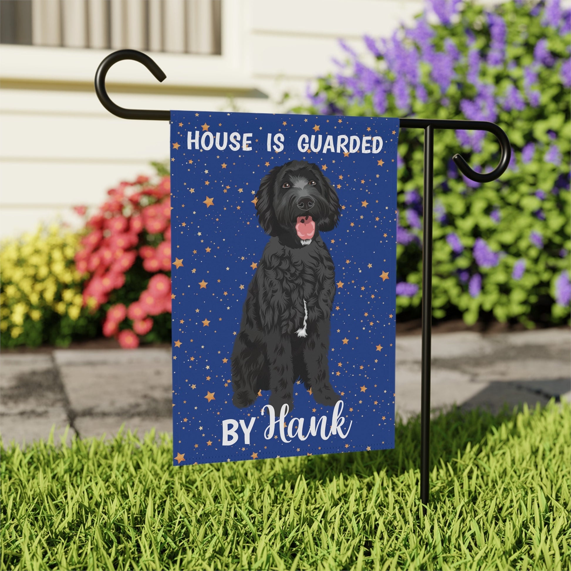 Personalized Goldendoodle garden flag, golden doodle house banner, golden doodle gifts, apricot doodle mom dad gift, Labradoodle garden flag
